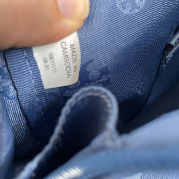 Tory Burch Ella Nylon Backpack Bag In Oceanside Light Blue School Purse 88368 - Picture 11 of 11